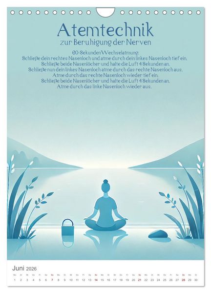 Produktbild: Dein Anti-Stress Kalender - Monatliche Inspirationen f&uuml;r mehr Entspannung (Wandkalender 2026 DIN A4 hoch), CALVENDO Monatskalender