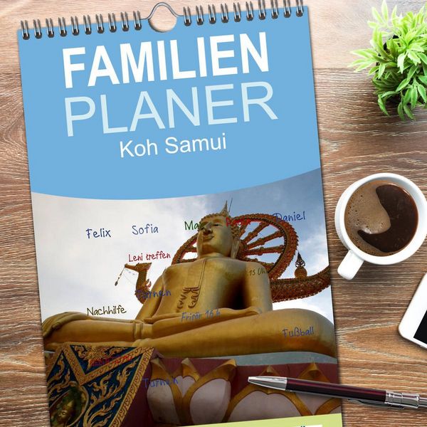 Produktbild: Familienplaner 2026 - Koh Samui mit 5 Spalten (Wandkalender, 21 x 45 cm) CALVENDO