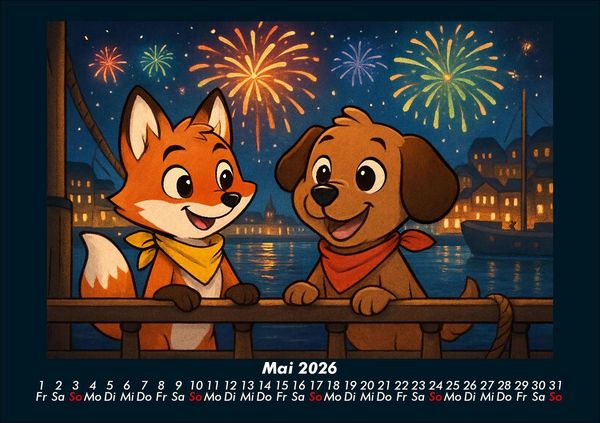 Produktbild: Finn & Wuff auf Kreuzfahrt 2026 Fotokalender DIN A5