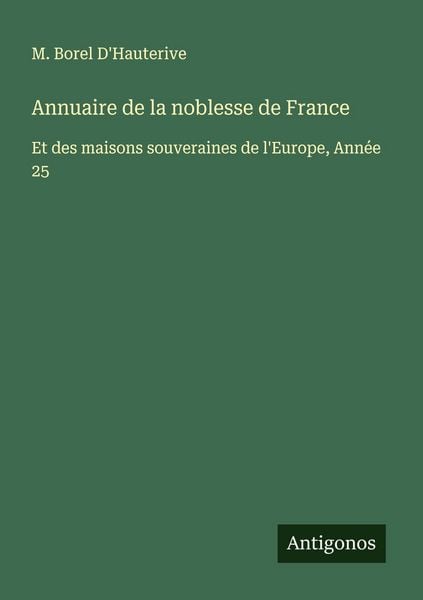 Produktbild: Annuaire de la noblesse de France
