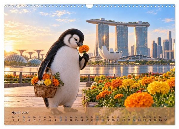 Produktbild: Pinguins gro&szlig;e Weltreise (Wandkalender 2027 DIN A3 quer), CALVENDO Monatskalender