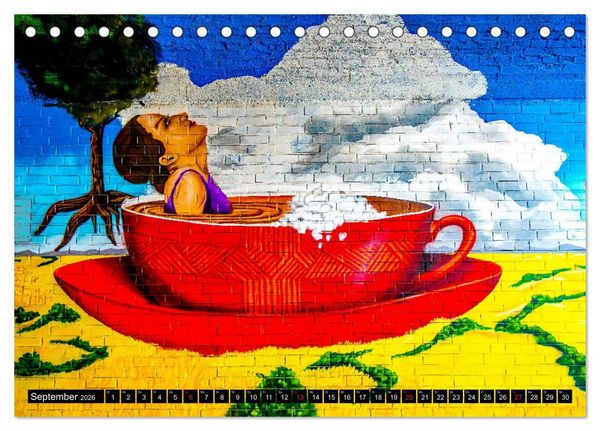 Produktbild: Street art K&ouml;ln Michael Jaster (Tischkalender 2026 DIN A5 quer), CALVENDO Monatskalender
