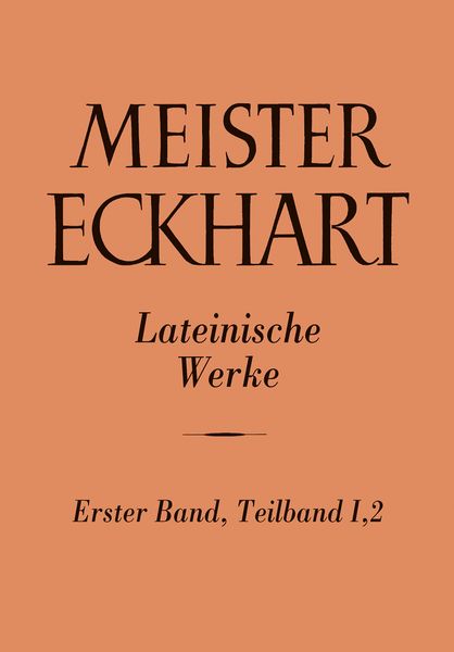 Produktbild: Meister Eckhart. Lateinische Werke Band 1,2: