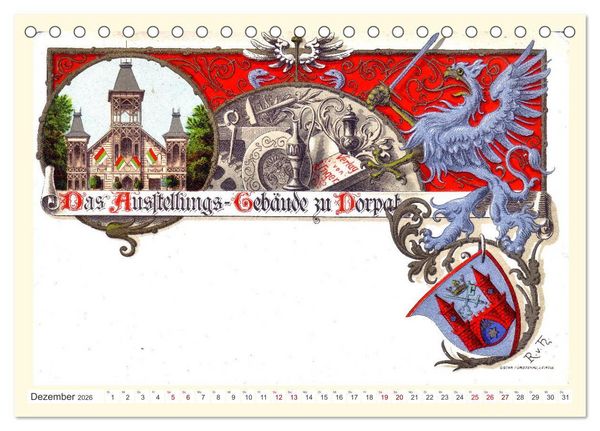 Produktbild: Gruss aus Dorpat - Tartu in historischen Ansichten (Tischkalender 2026 DIN A5 quer), CALVENDO Monatskalender