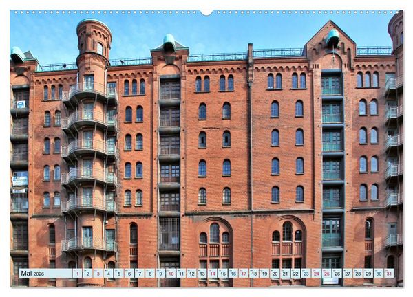 Produktbild: Hamburg - Ein Tag in der Speicherstadt (Wandkalender 2026 DIN A2 quer), CALVENDO Monatskalender