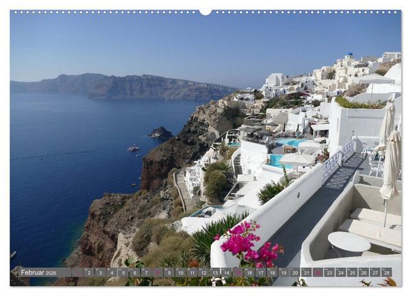 Produktbild: Santorini - Insel ewiger Liebe (hochwertiger Premium Wandkalender 2026 DIN A2 quer), Kunstdruck in Hochglanz