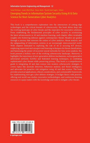 Produktbild: Emerging Trends in Information System Security Using AI & Data Science for Next-Generation Cyber Analytics