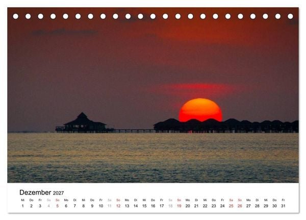 Produktbild: Malediven &ndash; Das Paradies im Indischen Ozean III (Tischkalender 2027 DIN A5 quer), CALVENDO Monatskalender