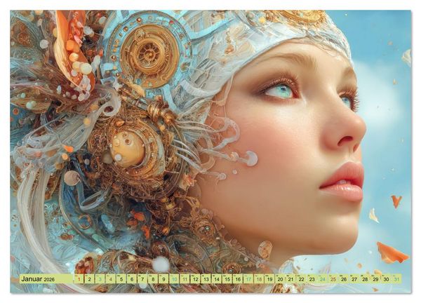 Produktbild: Surreale Fantasien - Detailreiche Portraits (Wandkalender 2026 DIN A2 quer), CALVENDO Monatskalender