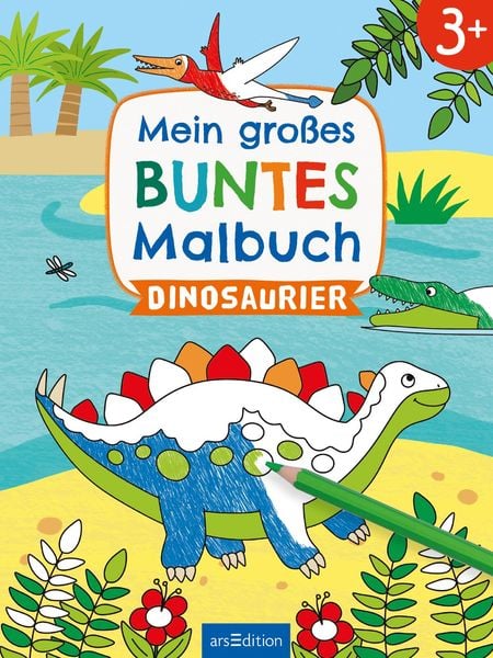 Produktbild: Mein gro&szlig;es buntes Malbuch &ndash; Dinosaurier