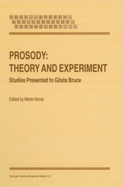 Produktbild: Prosody: Theory and Experiment