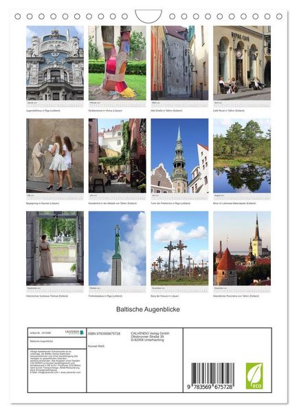 Produktbild: Baltische Augenblicke (Wandkalender 2027 DIN A4 hoch), CALVENDO Monatskalender