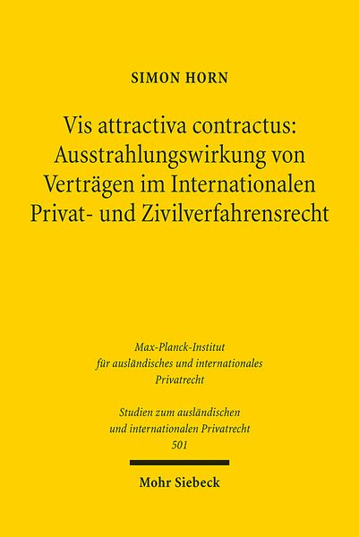 Produktbild: Horn, S: Vis attractiva contractus: Ausstrahlungswirkung von