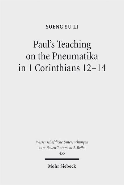 Produktbild: Paul's Teaching on the Pneumatika in 1 Corinthians 12-14