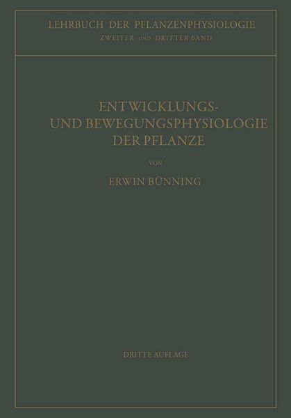 Produktbild: Entwicklungs- und Bewegungsphysiologie der Pflanze