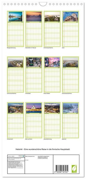 Produktbild: Familienplaner 2027 - Helsinki - Eine wundersch&ouml;ne Reise in die finnische Hauptstadt. mit 5 Spalten (Wandkalender, 21 x 45 cm) CALVENDO