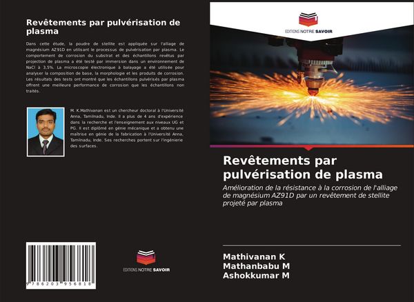 Produktbild: Rev&ecirc;tements par pulv&eacute;risation de plasma