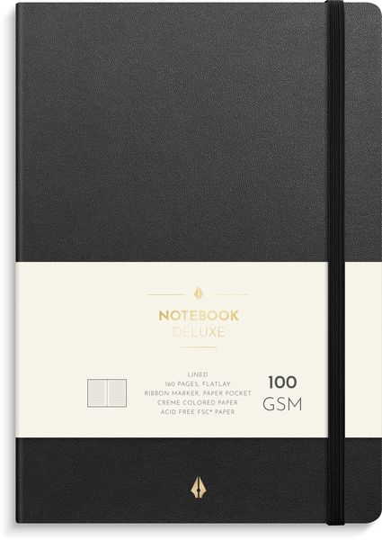 Produktbild: Burde Notizbuch Deluxe A5 schwarz