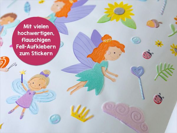 Produktbild: Mein flauschiges Stickerheft &ndash; Feen