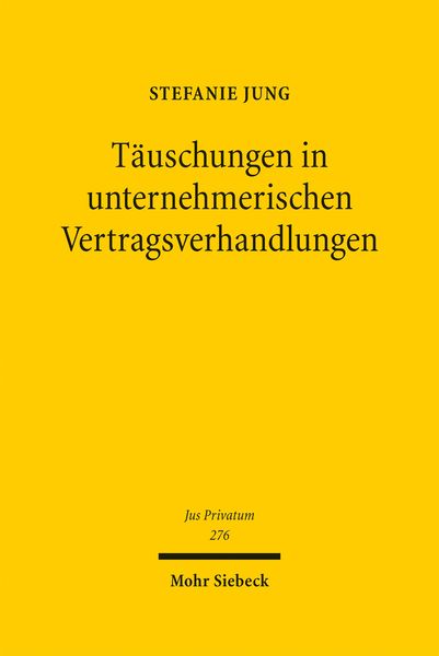 Produktbild: T&auml;uschungen in unternehmerischen Vertragsverhandlungen