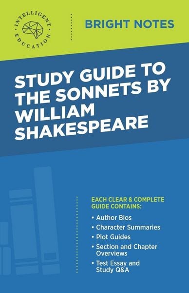 Produktbild: Study Guide to The Sonnets by William Shakespeare