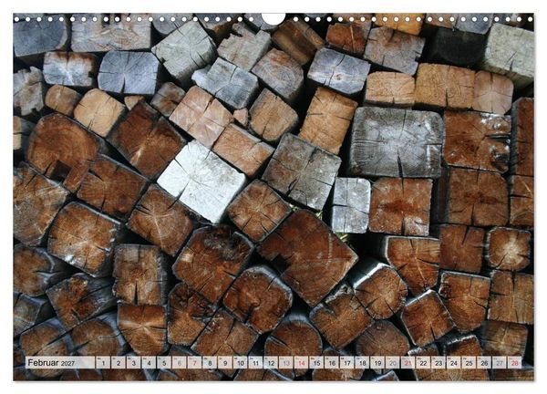 Produktbild: HOLZ - Stapel und St&auml;mme (Wandkalender 2027 DIN A3 quer), CALVENDO Monatskalender