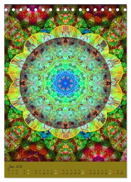 Produktbild: FLORALE MANDALAS (Tischkalender 2026 DIN A5 hoch), CALVENDO Monatskalender