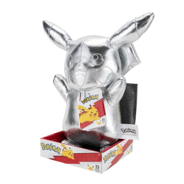 Produktbild: Pl&uuml;sch Pok&eacute;mon Pikachu 25 Jahre silber 30cm