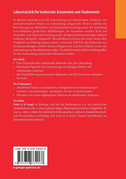 Produktbild: Laborstatistik f&uuml;r technische Assistenten und Studierende