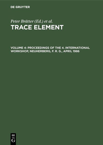 Produktbild: Proceedings of the 4. International Workshop, Neuherberg, F. R. G., April 1986