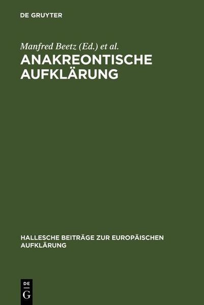 Produktbild: Anakreontische Aufkl&auml;rung
