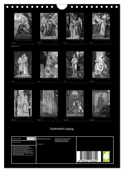 Produktbild: S&uuml;dfriedhof Leipzig (Wandkalender 2026 DIN A4 hoch), CALVENDO Monatskalender