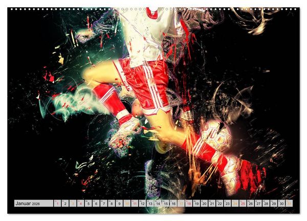 Produktbild: Fu&szlig;ball - extrem (hochwertiger Premium Wandkalender 2026 DIN A2 quer), Kunstdruck in Hochglanz