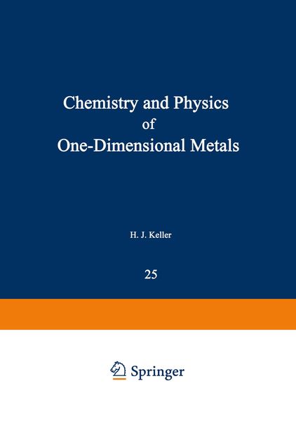 Produktbild: Chemistry and Physics of One-Dimensional Metals