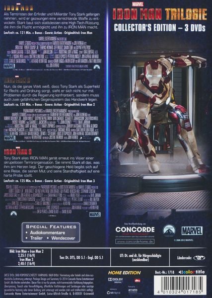 Produktbild: Iron Man - Trilogie [3 DVDs]