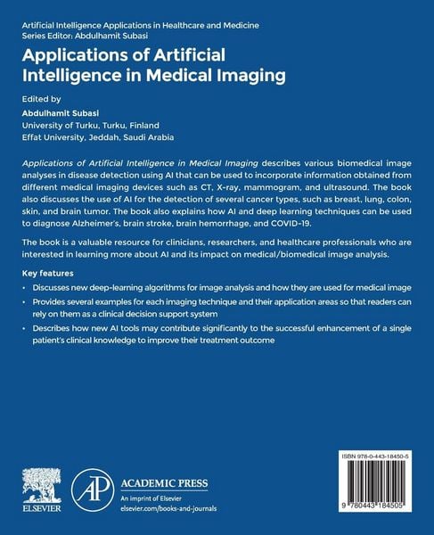 Produktbild: Applications of Artificial Intelligence in Medical Imaging