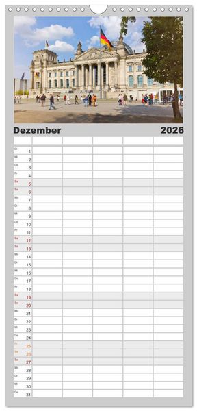 Produktbild: Familienplaner 2026 - SOMMER IN BERLIN mit 5 Spalten (Wandkalender, 21 x 45 cm) CALVENDO