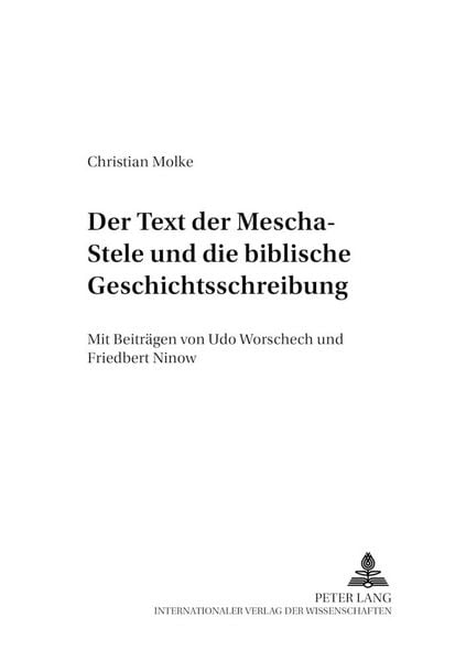 Produktbild: Der Text der Mescha-Stele und die biblische Geschichtsschreibung
