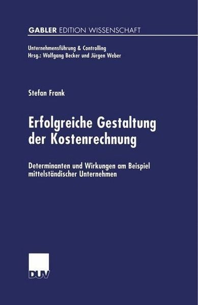 Produktbild: Erfolgreiche Gestaltung der Kostenrechnung