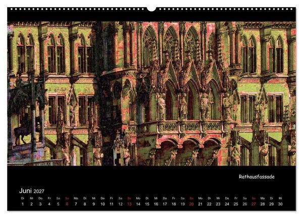 Produktbild: M&uuml;nchen digital (hochwertiger Premium Wandkalender 2027 DIN A2 quer), Kunstdruck in Hochglanz