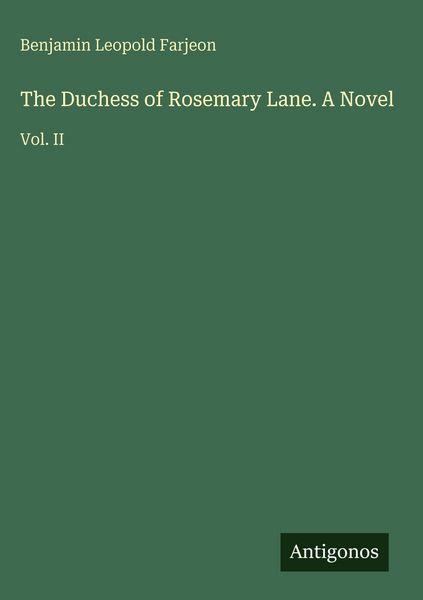Produktbild: The Duchess of Rosemary Lane. A Novel
