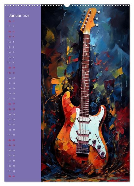 Produktbild: Strings & Dreams: Ein Jahr musikalischer Inspiration (hochwertiger Premium Wandkalender 2026 DIN A2 hoch), Kunstdruck in Hochglanz