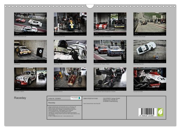 Produktbild: Raceday (Wandkalender 2026 DIN A3 quer), CALVENDO Monatskalender