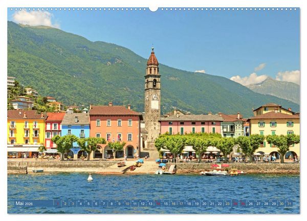 Produktbild: Wunderbares Tessin: Mediterranes Klima und italienisches Flair (Wandkalender 2026 DIN A2 quer), CALVENDO Monatskalender