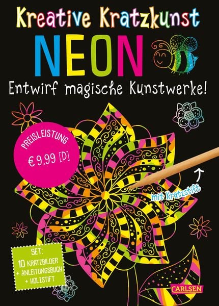 Produktbild: Kratzbilder f&uuml;r Kinder: Kreative Kratzkunst: Neon