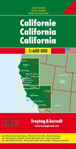 Produktbild: Kalifornien, Autokarte 1:600.000