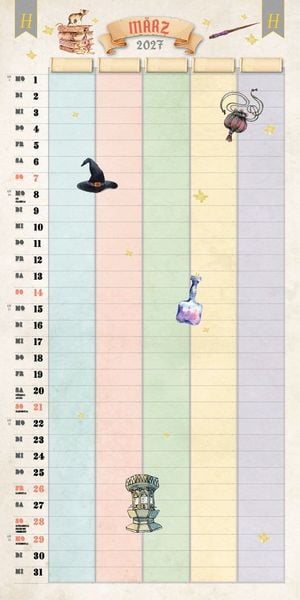 Produktbild: Der gro&szlig;e inoffizielle Familienplaner f&uuml;r Potterheads Kalender 2027
