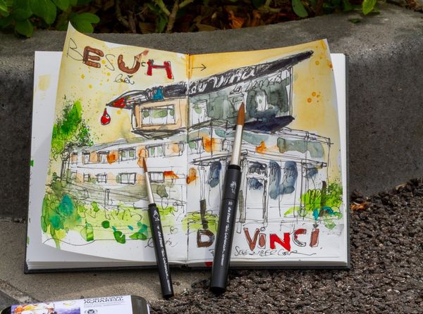 Produktbild: da Vinci COLINEO Aquarellpinsel Felix Schinberger, Reisepinsel 2er Set: Gr&ouml;&szlig;e 4+10