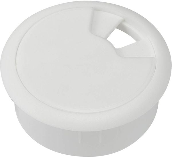 TRU COMPONENTS WP80WT Kabeldurchführung für Arbeitsplatten ABS Weiß 1St.