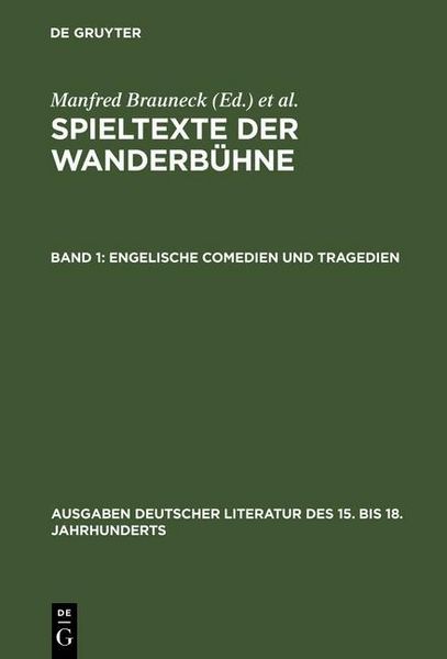 Produktbild: Engelische Comedien und Tragedien